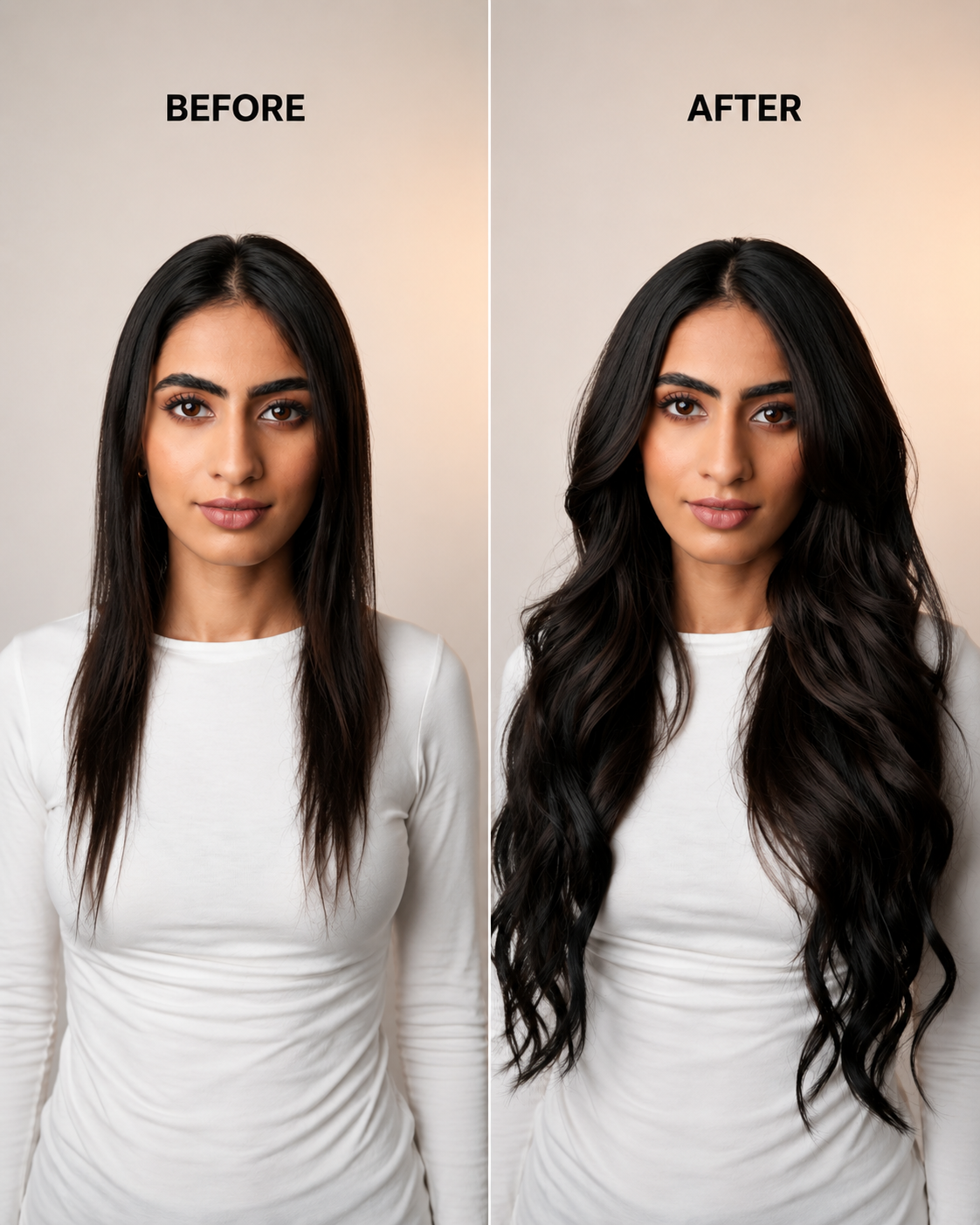 7 Set Clip-In Extensions - Jet Black