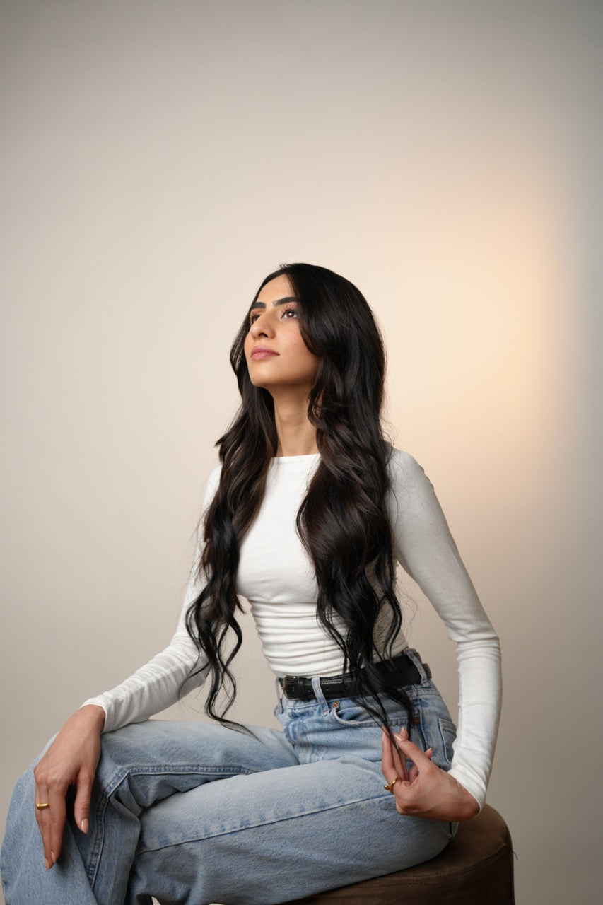 7 Set Clip-In Extensions - Jet Black