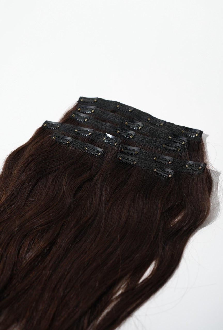 7 Set Clip-In Extensions - Dark Brown