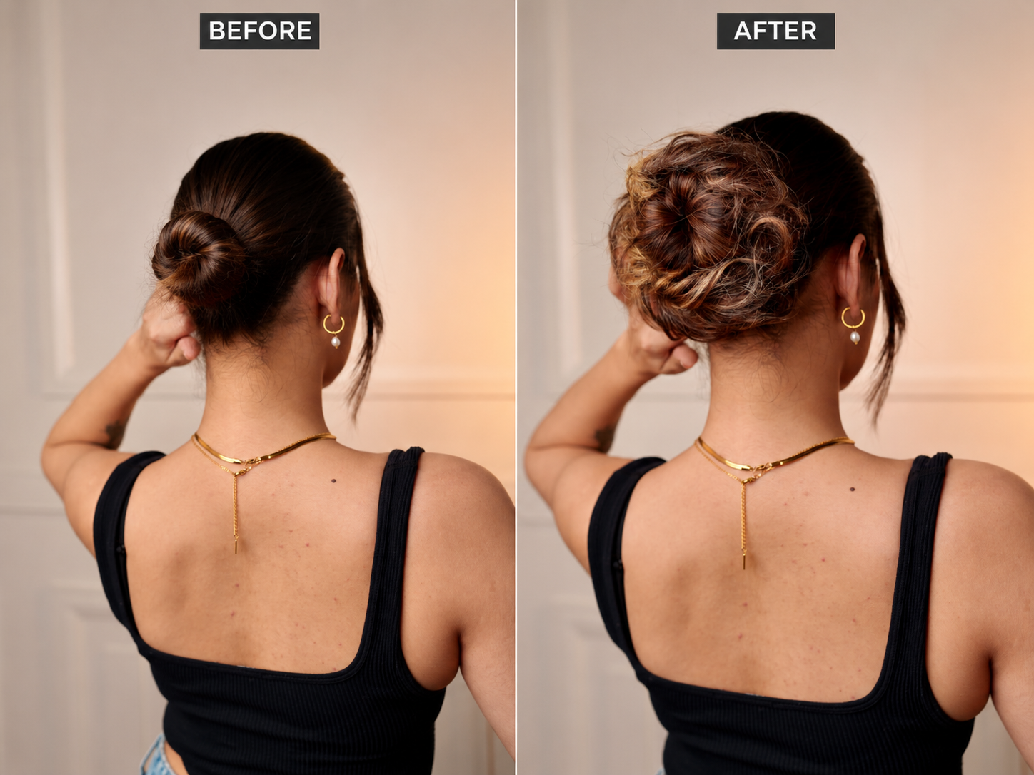 Messy Bun Scrunchie Dark Brown