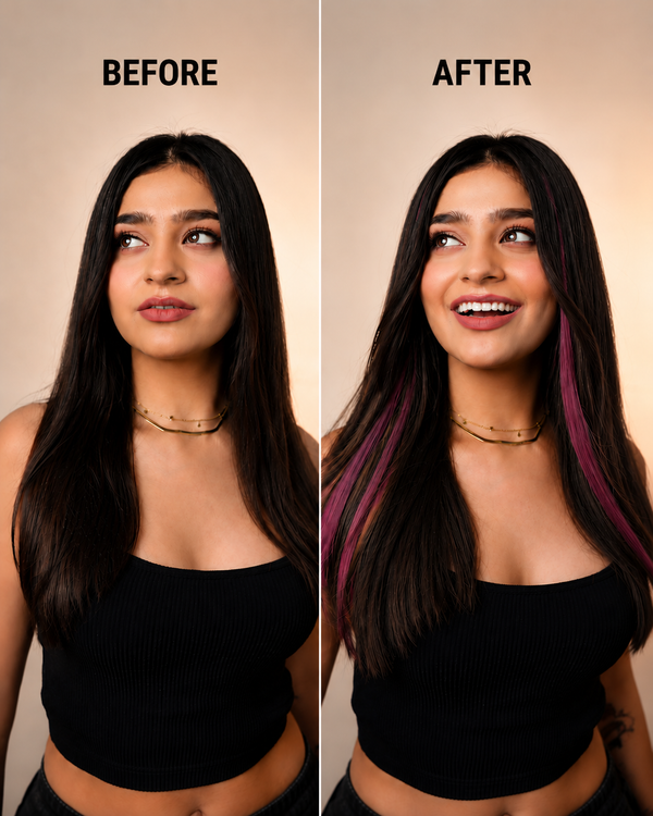 Coloured Streaks Rasbery Blush