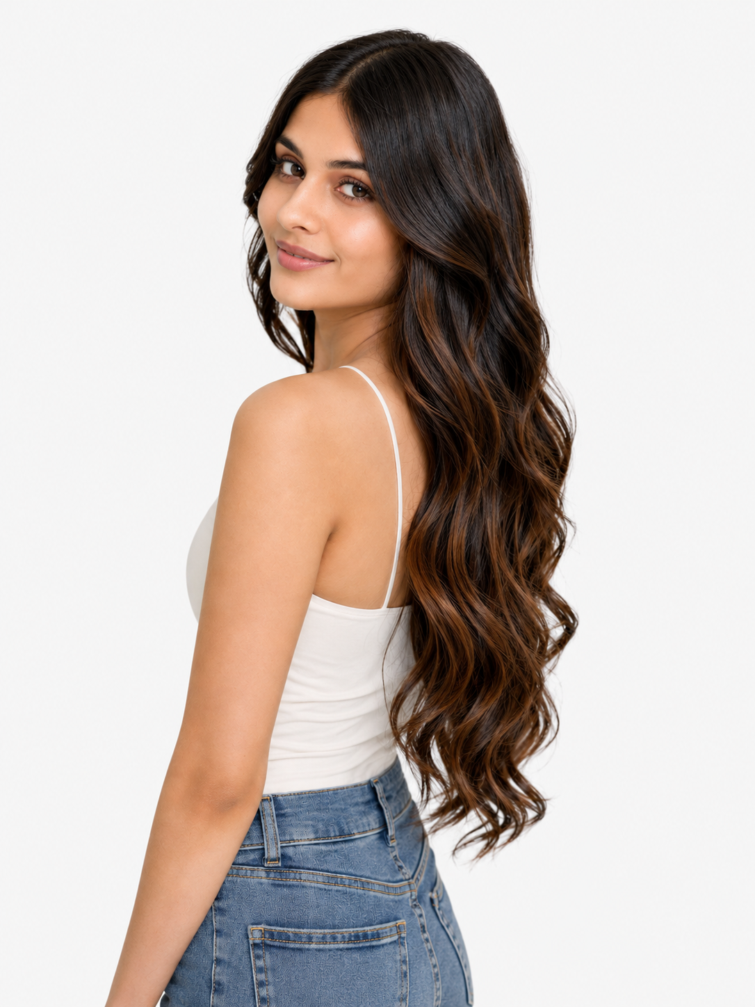7 Set Clip-In Extensions - Dark Brown