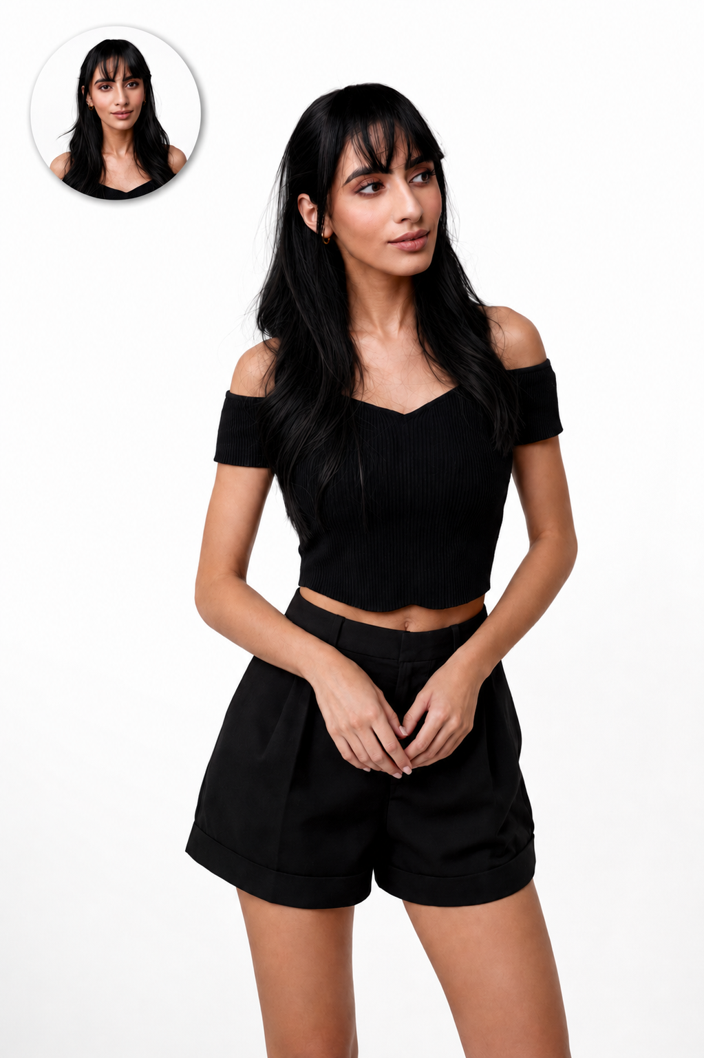Clip-In Bangs Jet Black
