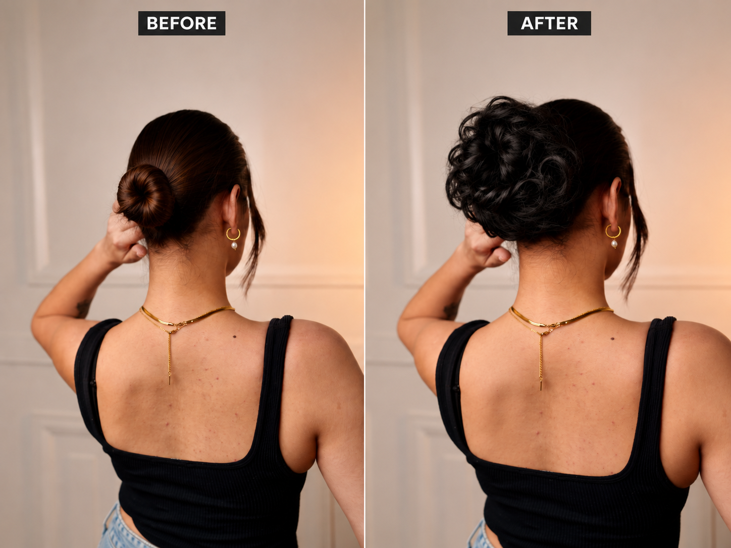 Messy Bun Scrunchie Jet Black